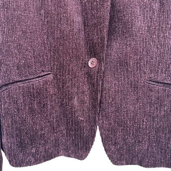 Emanuel Ungaro Vintage Purple Corduroy Blazer Medium - Picture 5 of 6